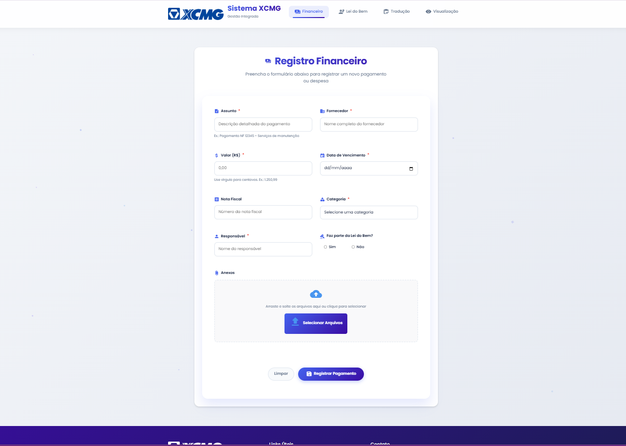 Módulo Financeiro